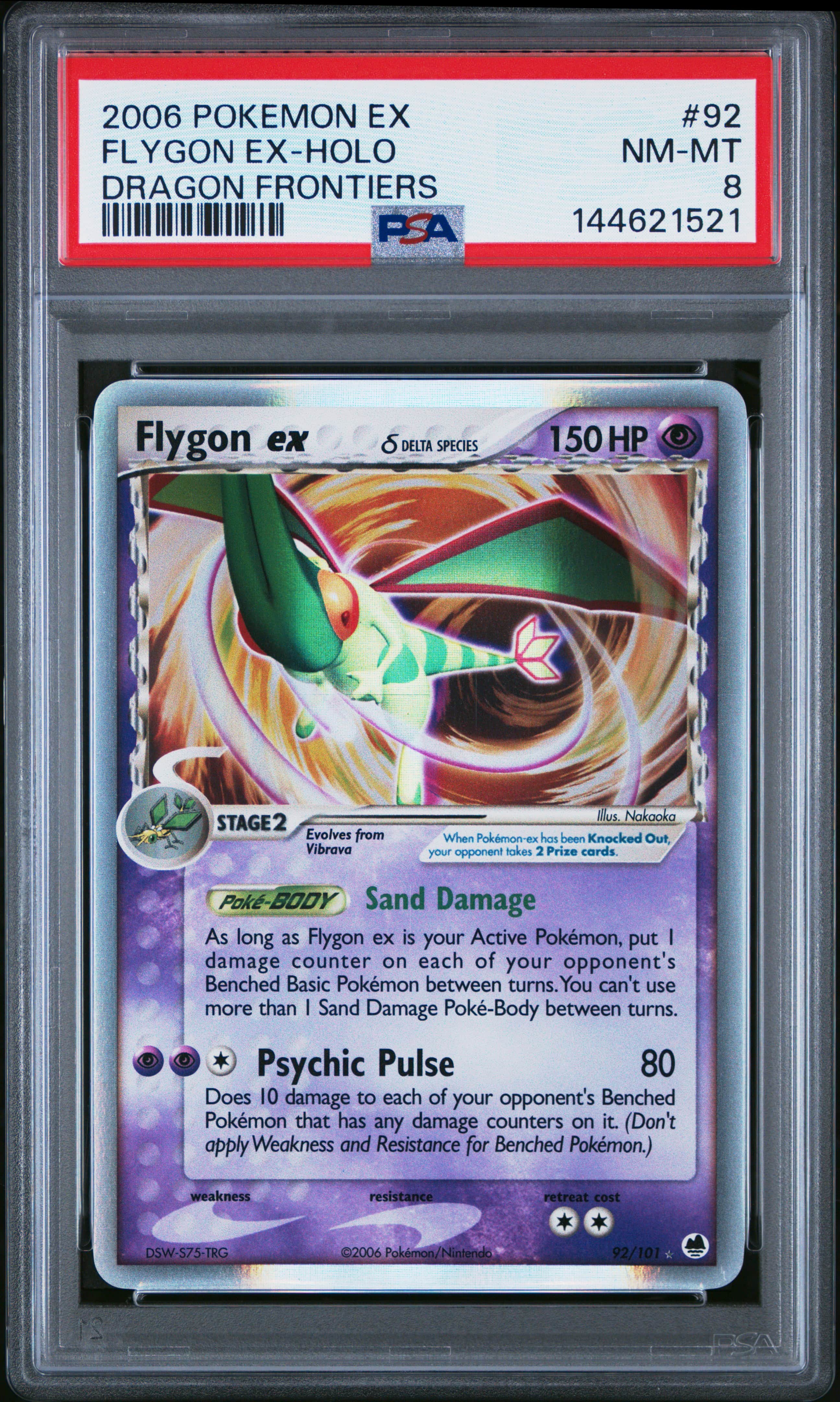 2006 #92 Flygon EX-Holo PSA 8 EX